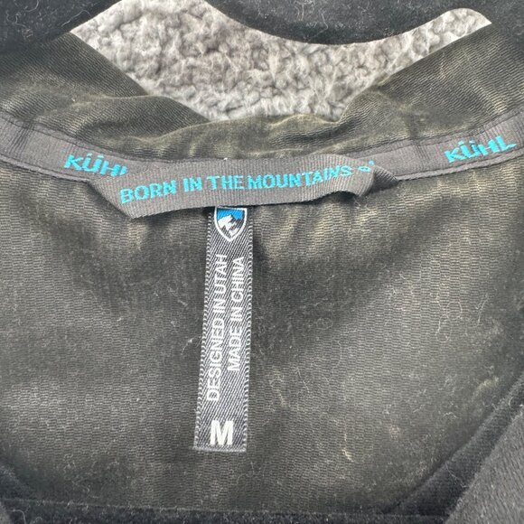 Kuhl Vintage Patinadye Distressed  Moto Jacket  Canvas Black Browns  Size Medium - Picture 10 of 12